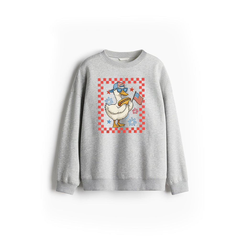 Cool America Goose 4Th Of July US Flag Patriotic Sweatshirt