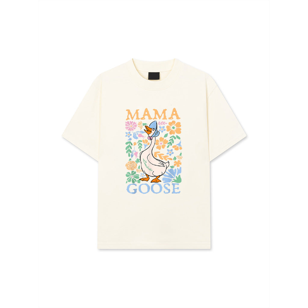 Cute Floral Mama Goose Coquette Mother's Day Silly Goose T-Shirt