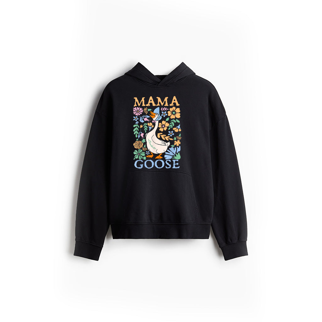 Cute Floral Mama Goose Coquette Mother's Day Silly Goose Hoodie