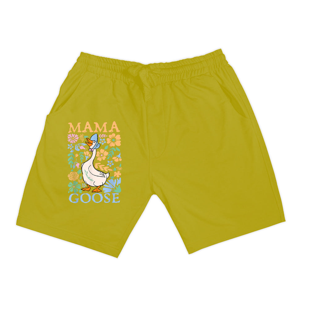Cute Floral Mama Goose Coquette Mother's Day Silly Goose Shorts