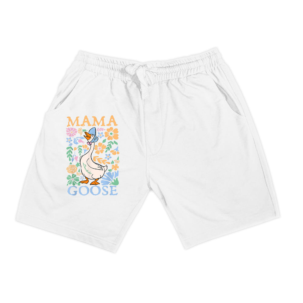 Cute Floral Mama Goose Coquette Mother's Day Silly Goose Shorts