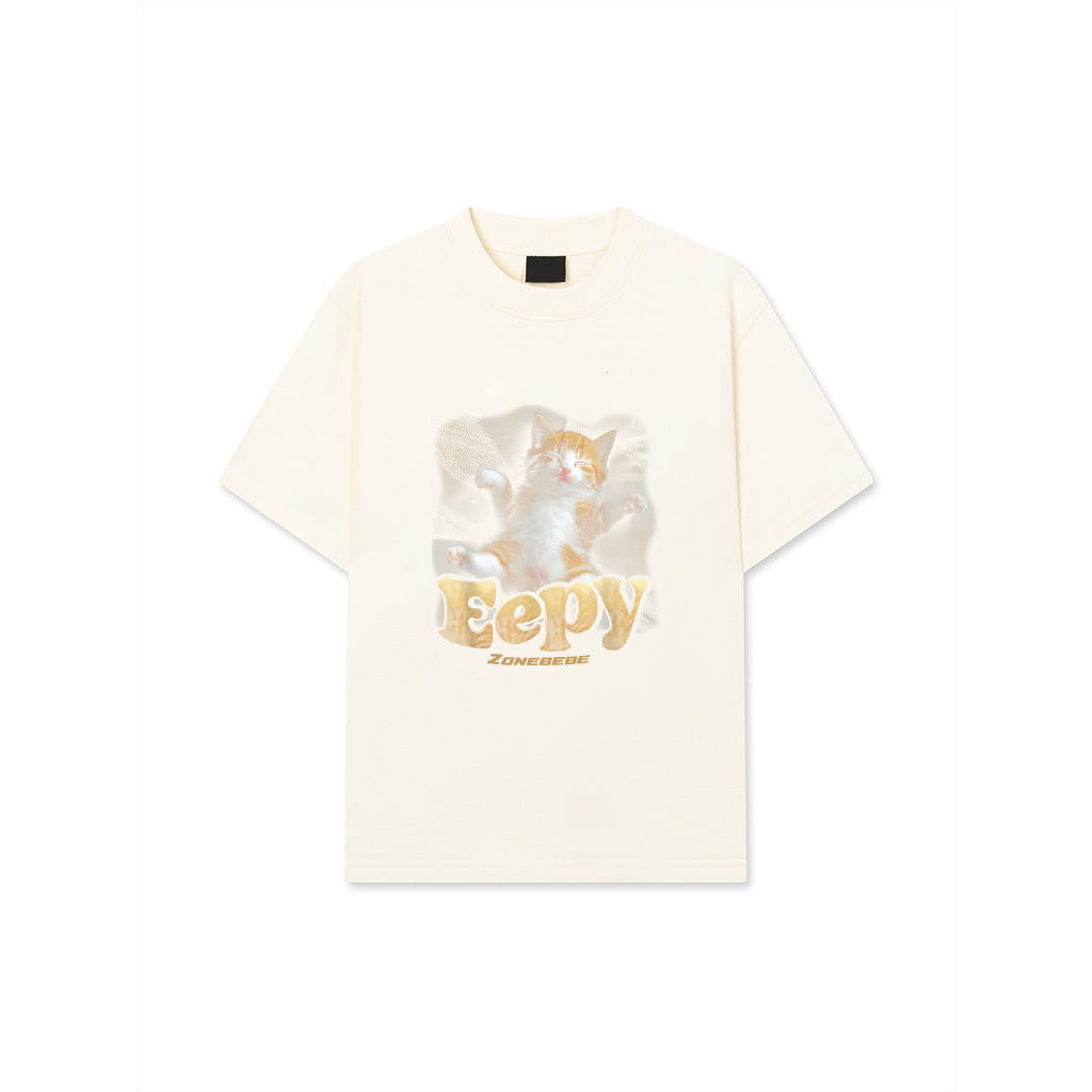Eeppy Cat Silly Sleepy Cat Meme Kitten Comfortable Sleeping T-Shirt