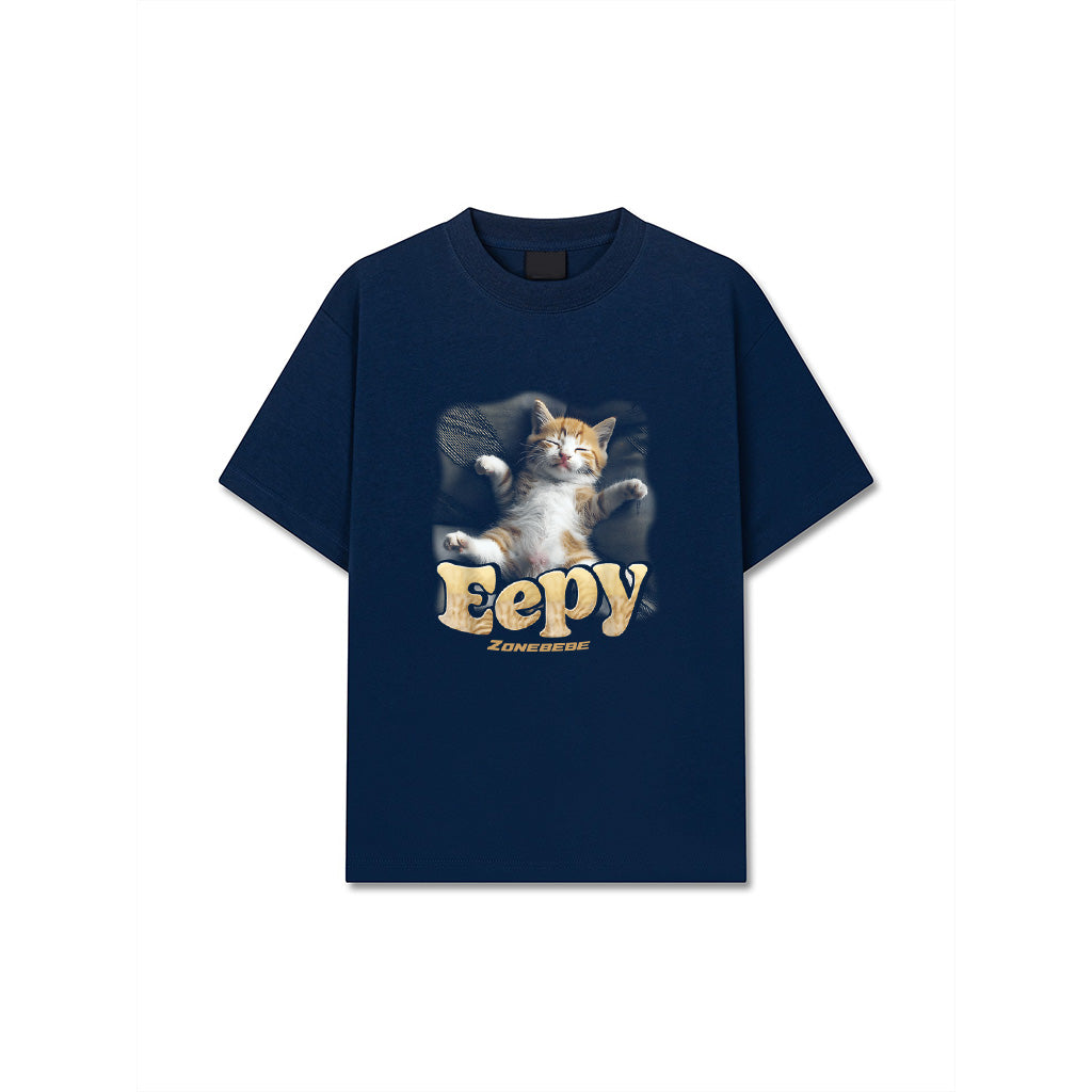 Eeppy Cat Silly Sleepy Cat Meme Kitten Comfortable Sleeping T-Shirt