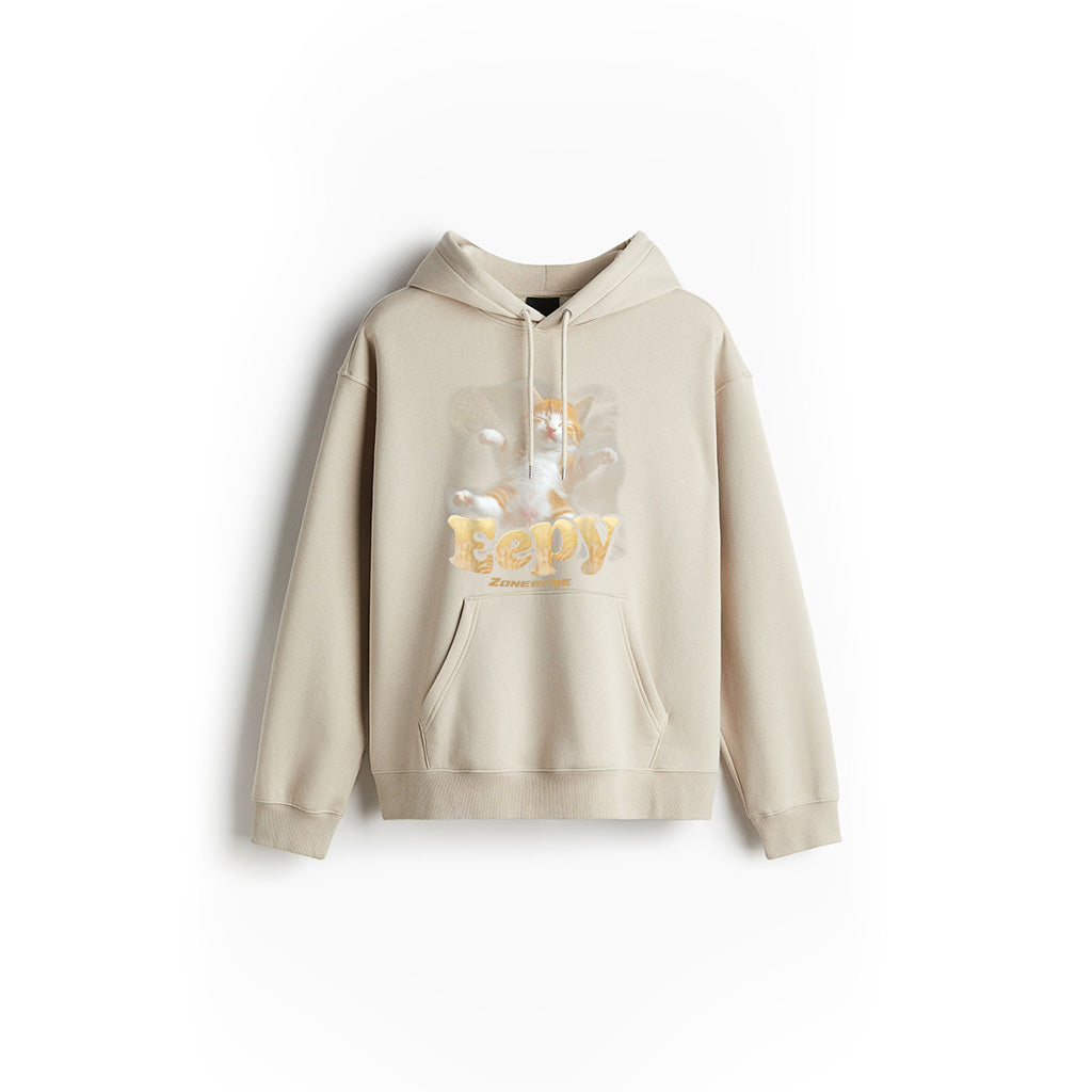 Eeppy Cat Silly Sleepy Cat Meme Kitten Comfortable Sleeping Hoodie