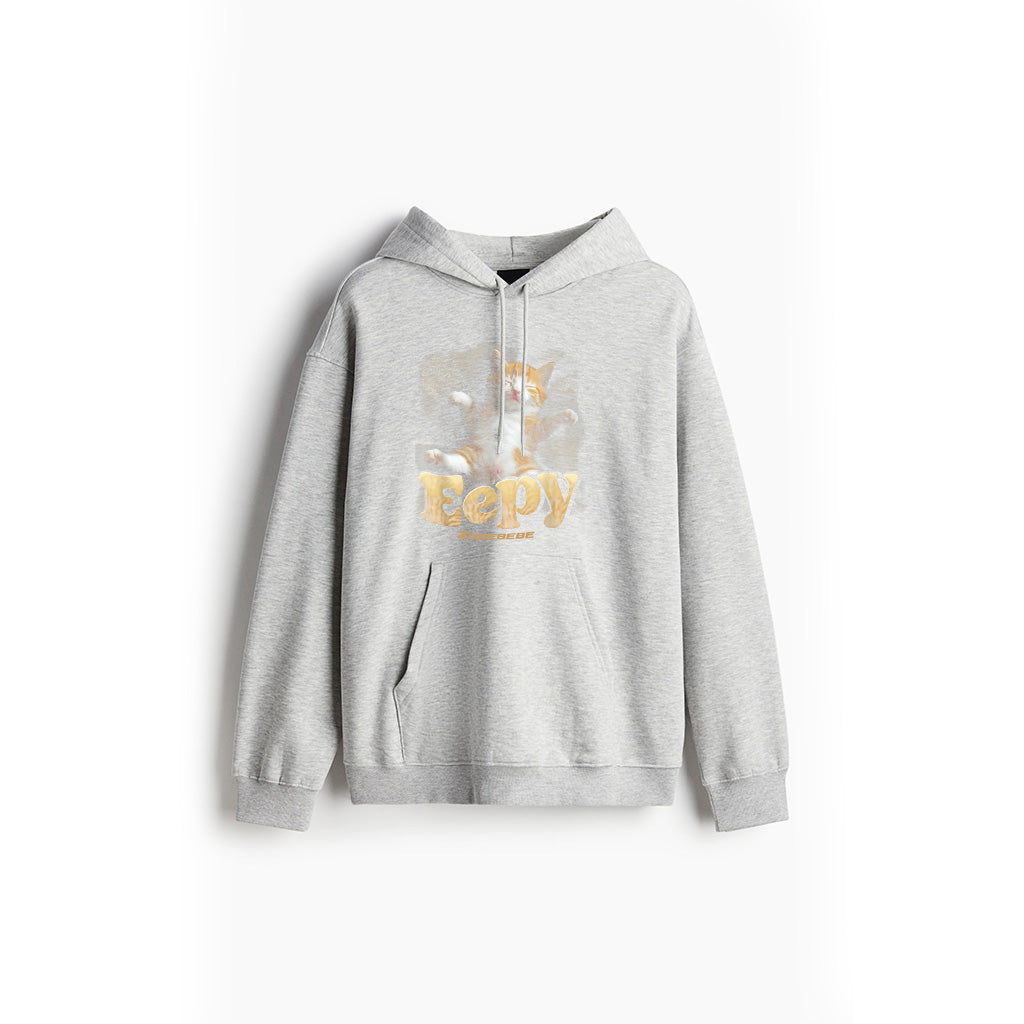 Eeppy Cat Silly Sleepy Cat Meme Kitten Comfortable Sleeping Hoodie
