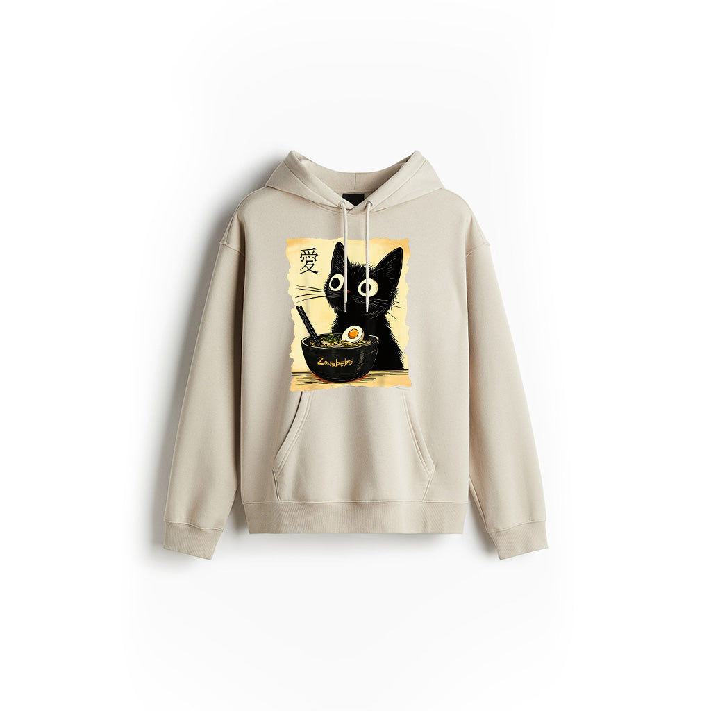 Funny Cat Ramen Graphic Tee Japanese Kawaii Anime Cat Hoodie