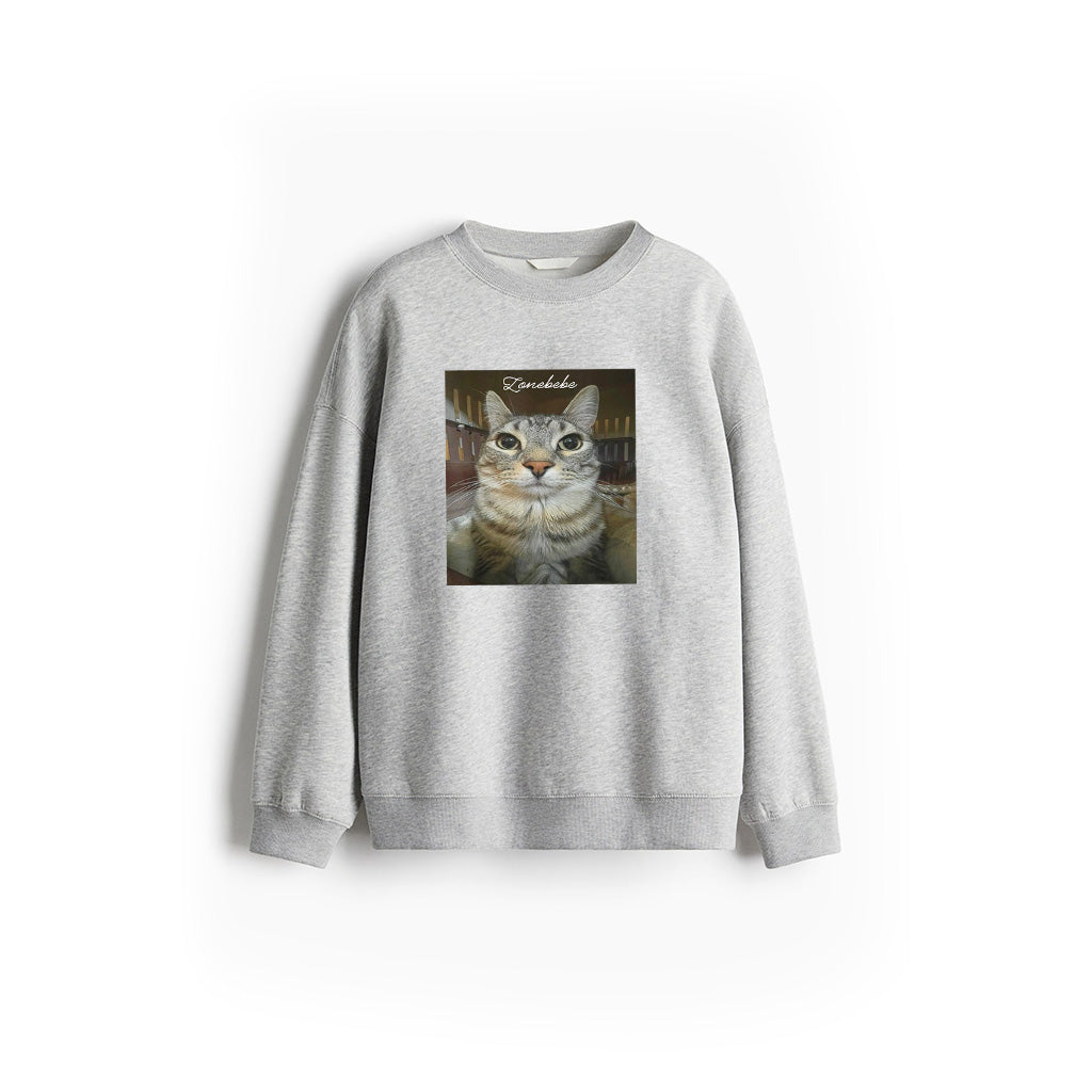 Funny Silly Staring Cat Funny Meme Sweatshirt