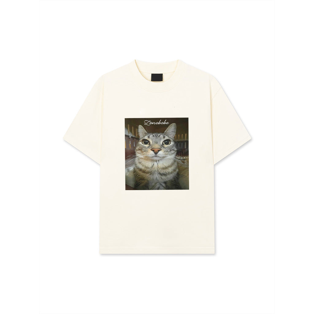 Funny Silly Staring Cat Funny Meme T-Shirt