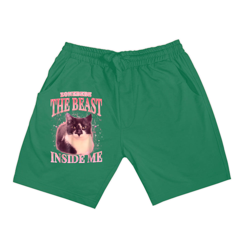 Funny The Beast Inside Me Silly Cat Meme Humor Saying Shorts