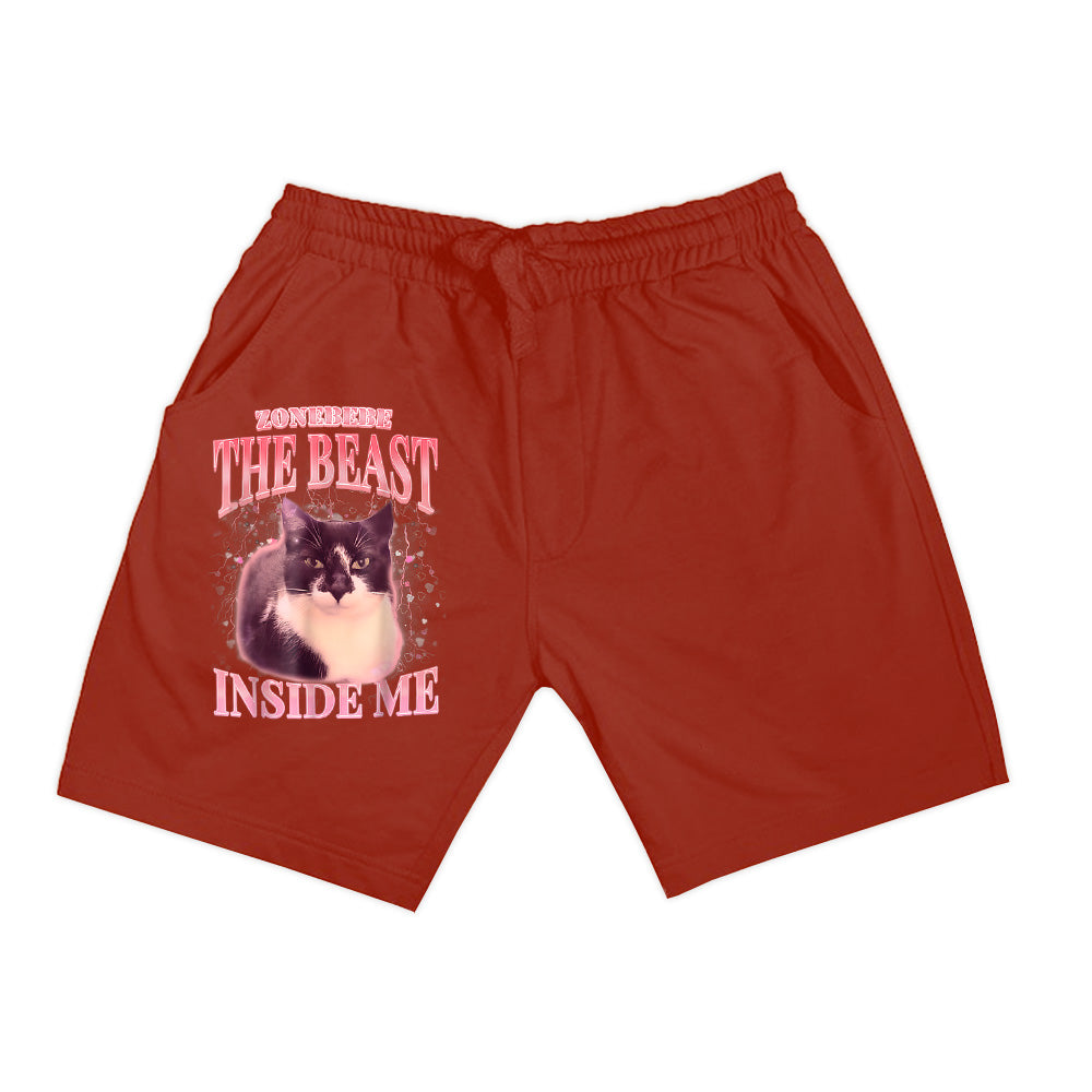 Funny The Beast Inside Me Silly Cat Meme Humor Saying Shorts