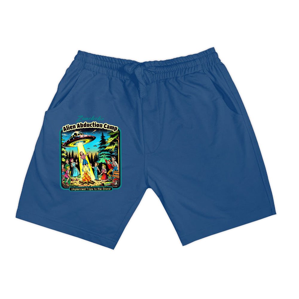 Funny Vintage Alien Abduction Camp UFO Alien Shorts