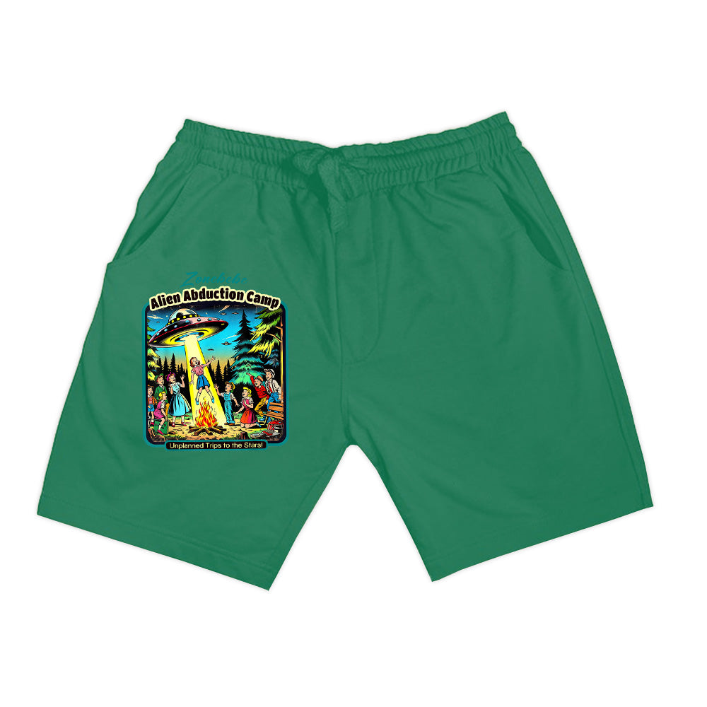 Funny Vintage Alien Abduction Camp UFO Alien Shorts