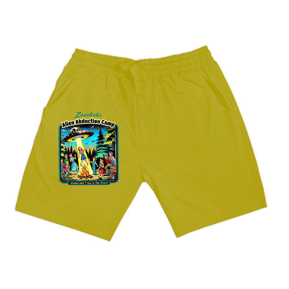 Funny Vintage Alien Abduction Camp UFO Alien Shorts