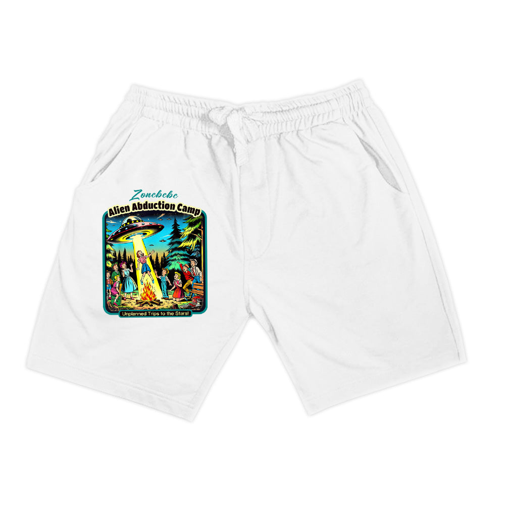 Funny Vintage Alien Abduction Camp UFO Alien Shorts