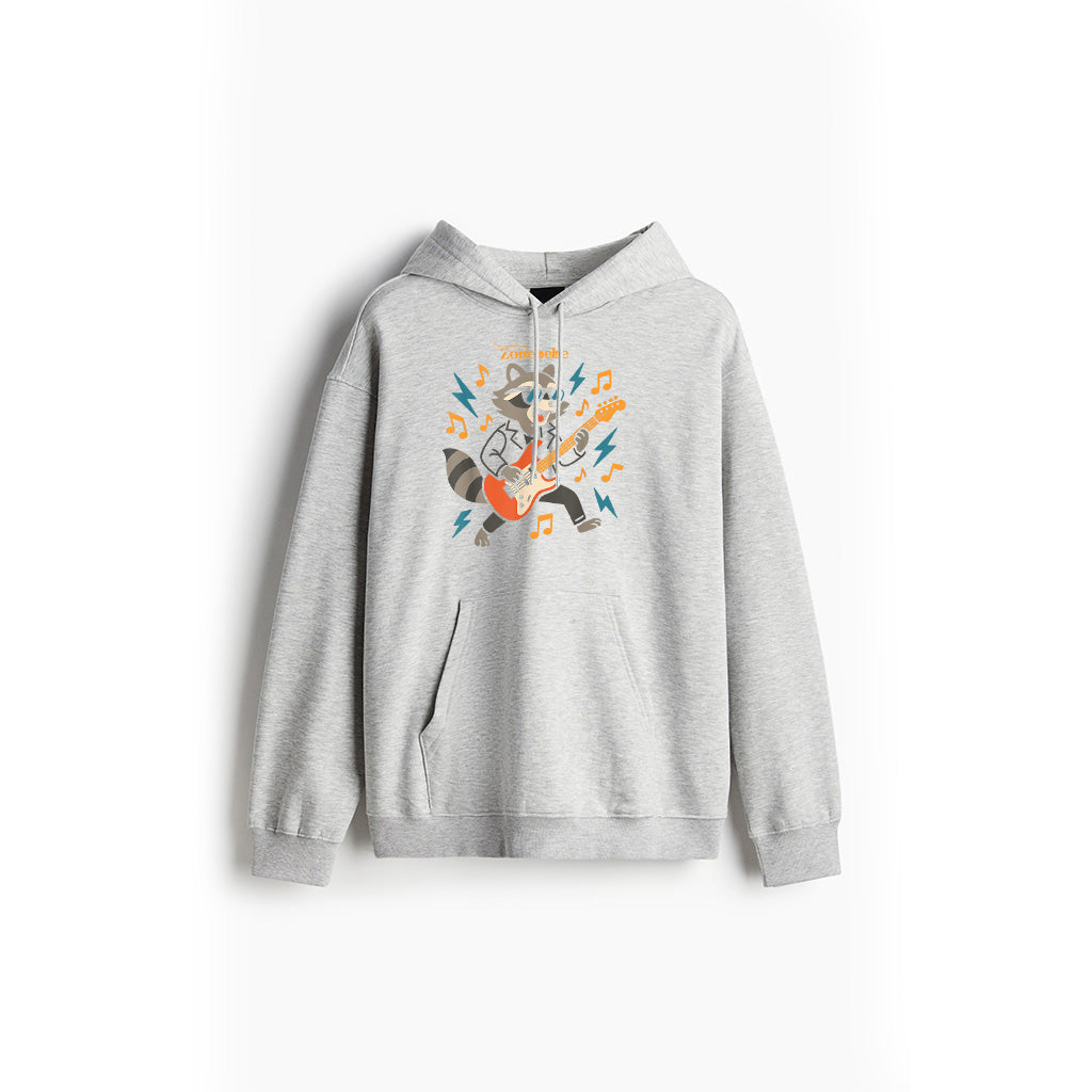 Raccoon Playing Electric Guitar Rock And Roll Music Vintage Hoodie