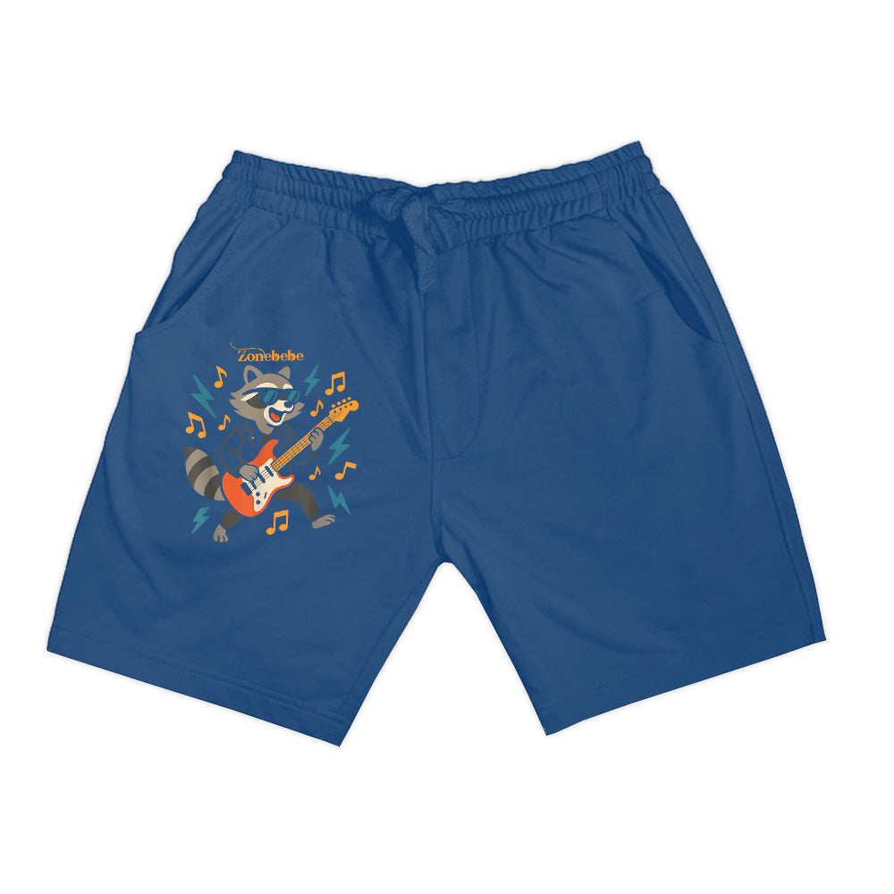 Raccoon Playing Electric Guitar Rock And Roll Music Vintage Shorts