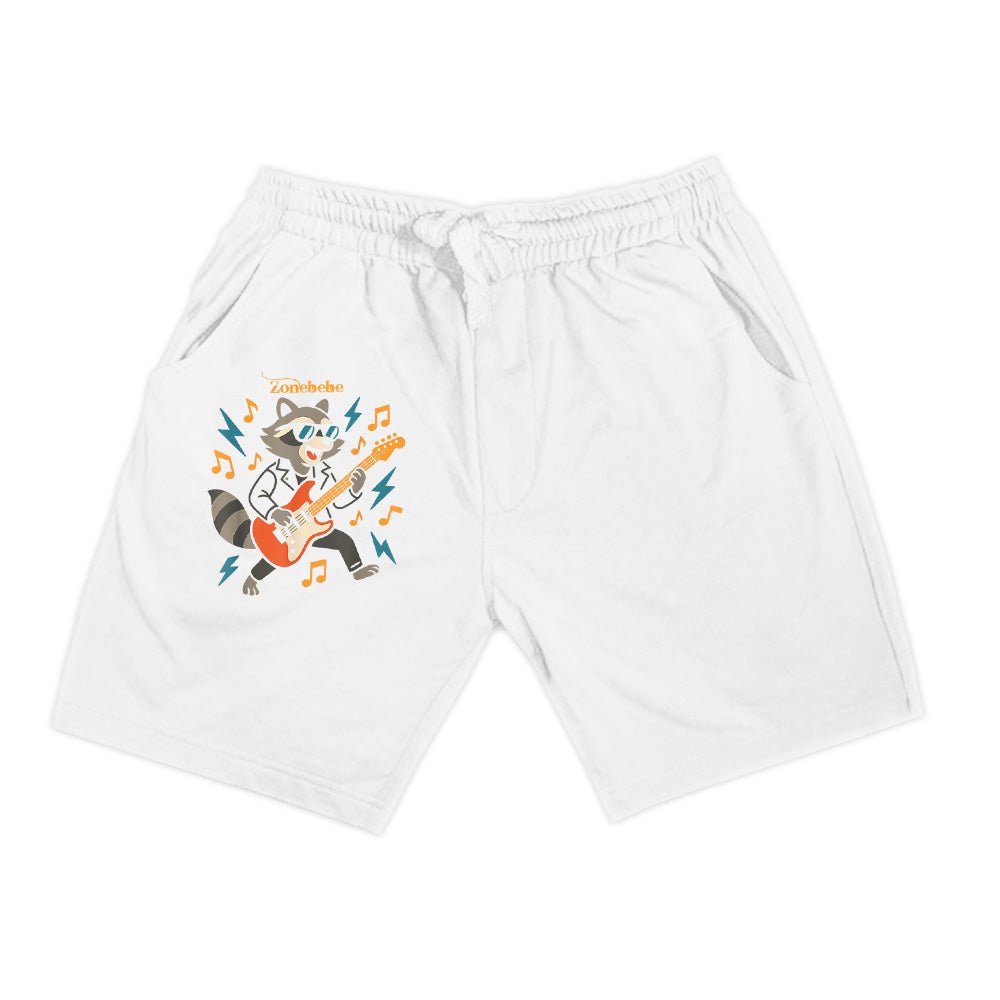 Raccoon Playing Electric Guitar Rock And Roll Music Vintage Shorts
