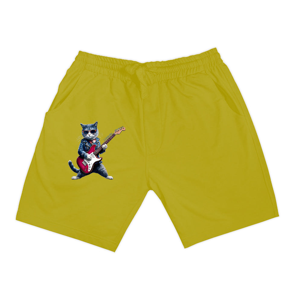 Rock Cat Playing Guitar Funny Guitar Cat Shorts