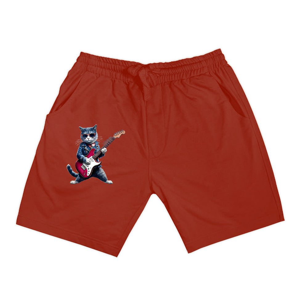 Rock Cat Playing Guitar Funny Guitar Cat Shorts