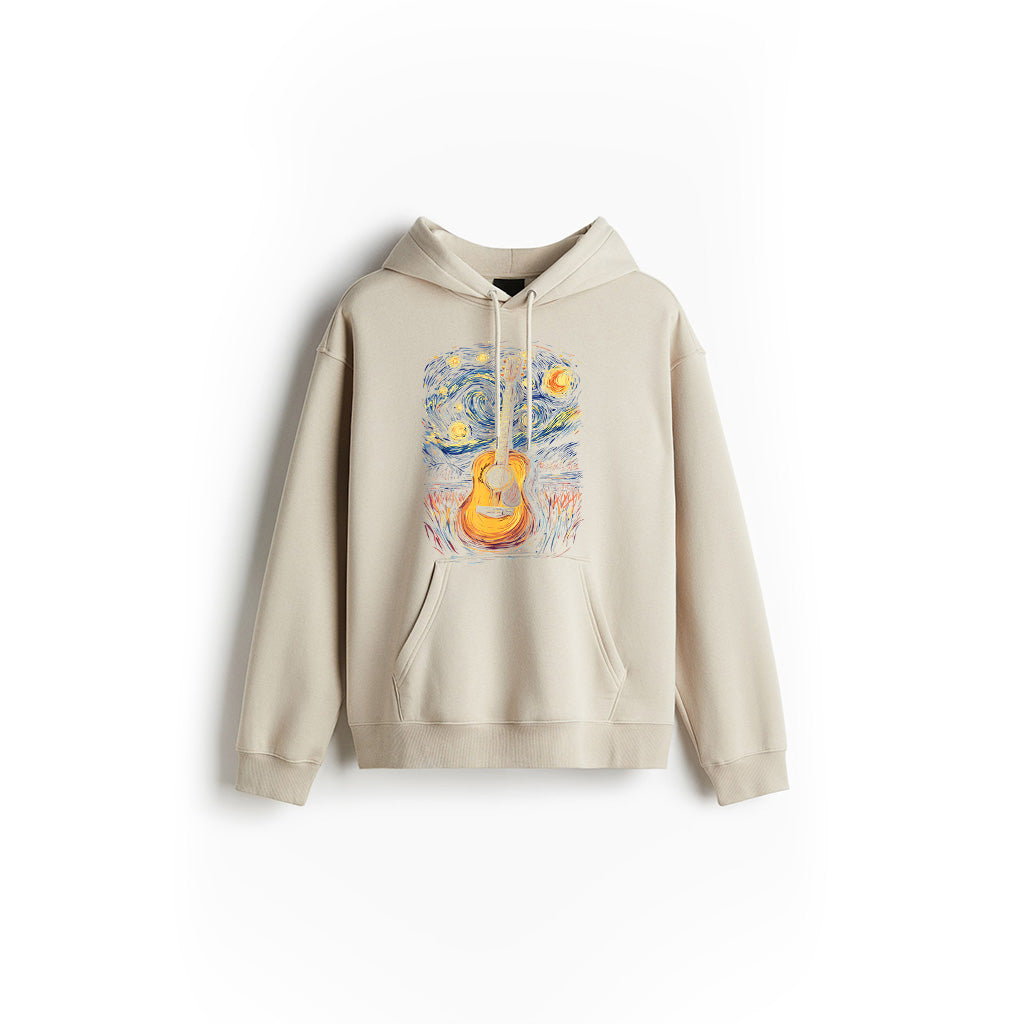 Starry Night Inspired Acoustic Guitar Hoodie