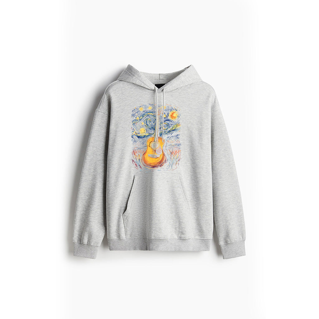 Starry Night Inspired Acoustic Guitar Hoodie