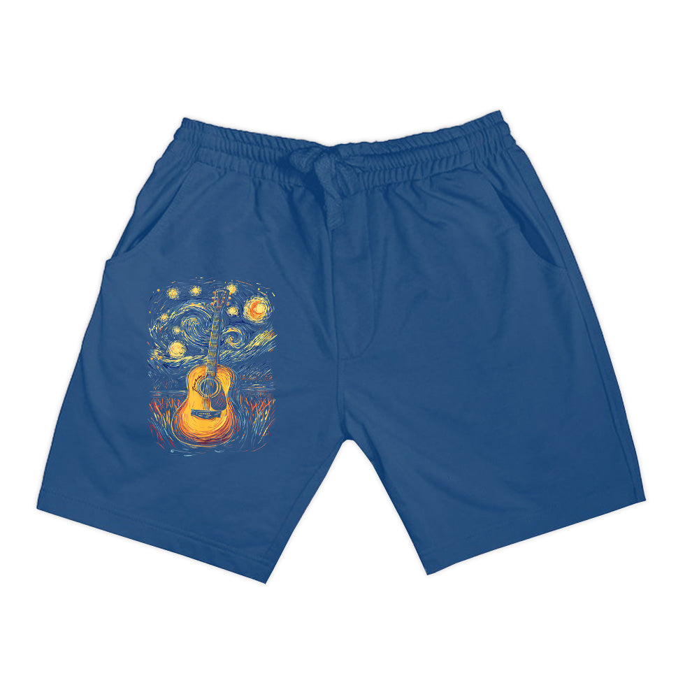 Starry Night Inspired Acoustic Guitar Shorts