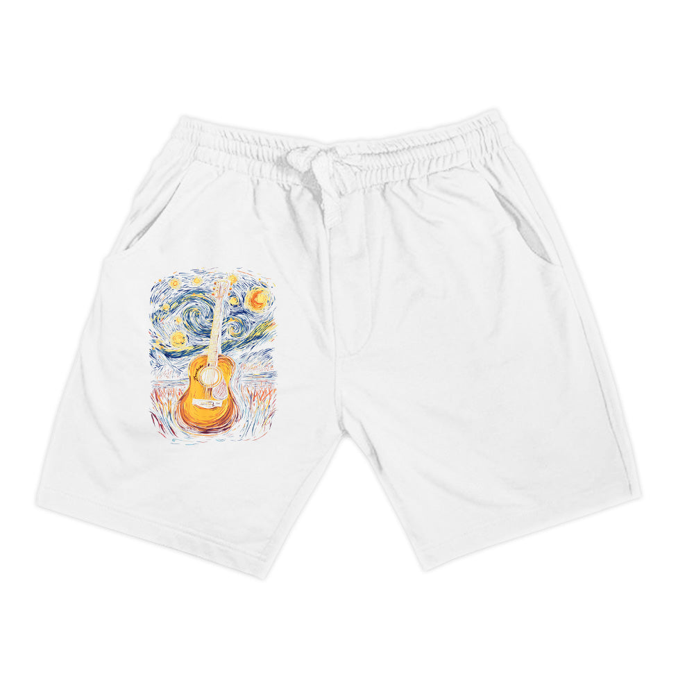 Starry Night Inspired Acoustic Guitar Shorts