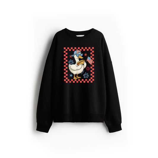 Cool America Goose 4Th Of July US Flag Patriotic Sweatshirt