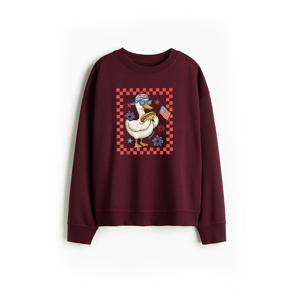 Cool America Goose 4Th Of July US Flag Patriotic Sweatshirt