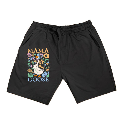 Cute Floral Mama Goose Coquette Mother's Day Silly Goose Shorts