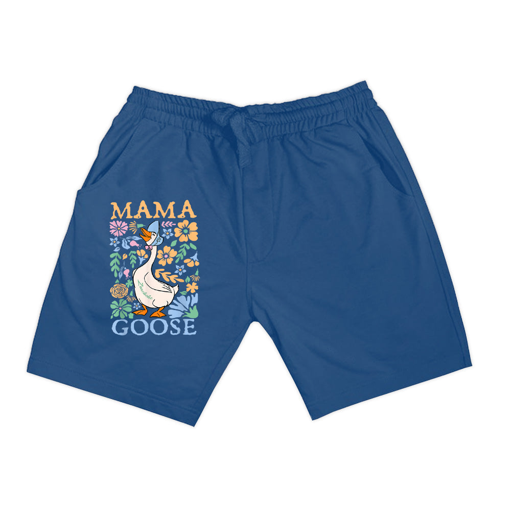 Cute Floral Mama Goose Coquette Mother's Day Silly Goose Shorts