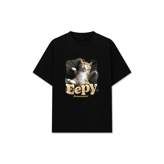 Eeppy Cat Silly Sleepy Cat Meme Kitten Comfortable Sleeping T-Shirt