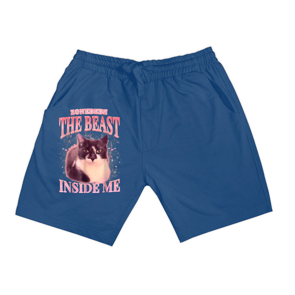 Funny The Beast Inside Me Silly Cat Meme Humor Saying Shorts