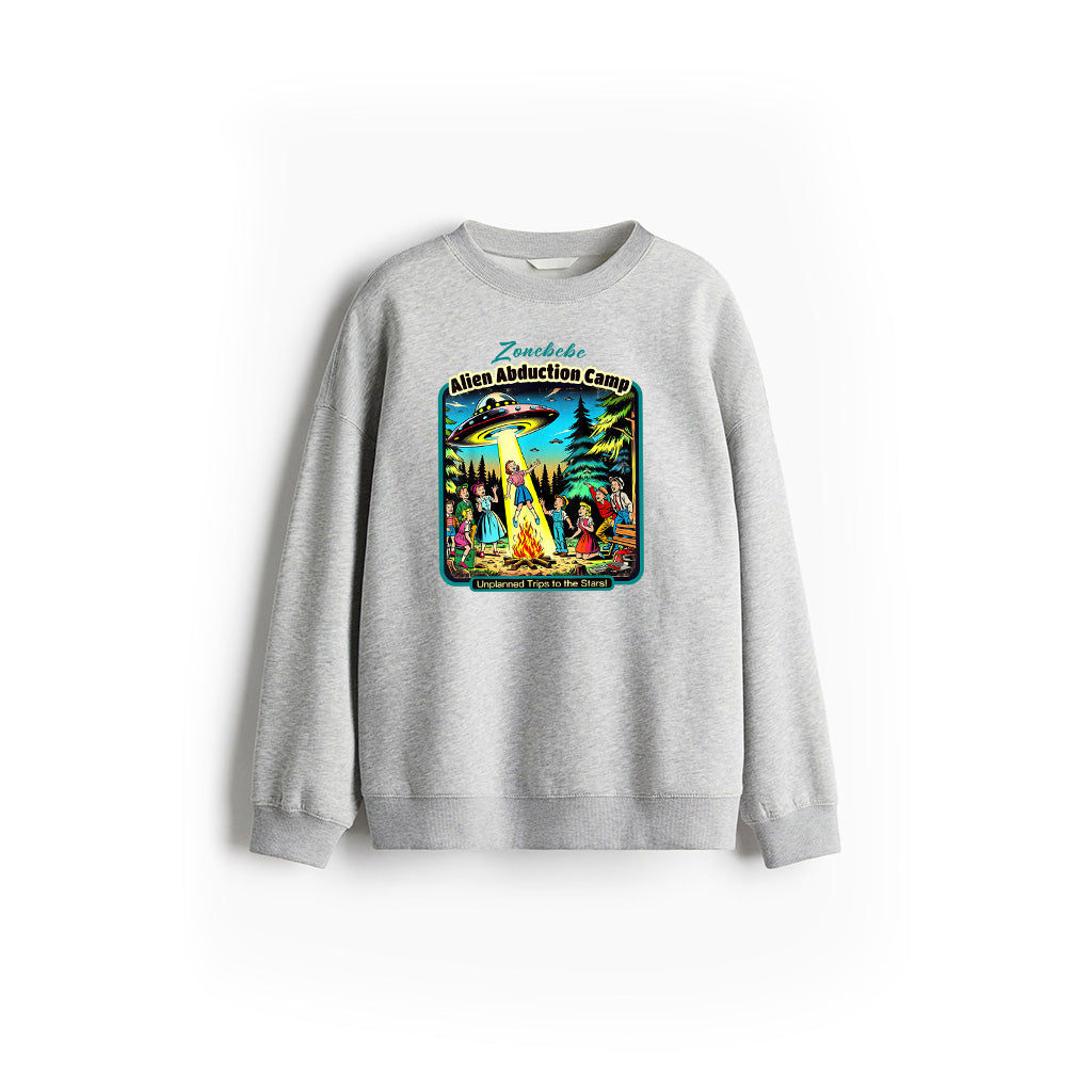 Funny Vintage Alien Abduction Camp UFO Alien Sweatshirt