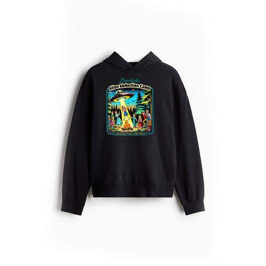 Funny Vintage Alien Abduction Camp UFO Alien Hoodie