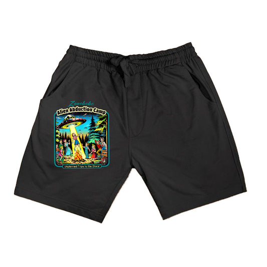 Funny Vintage Alien Abduction Camp UFO Alien Shorts