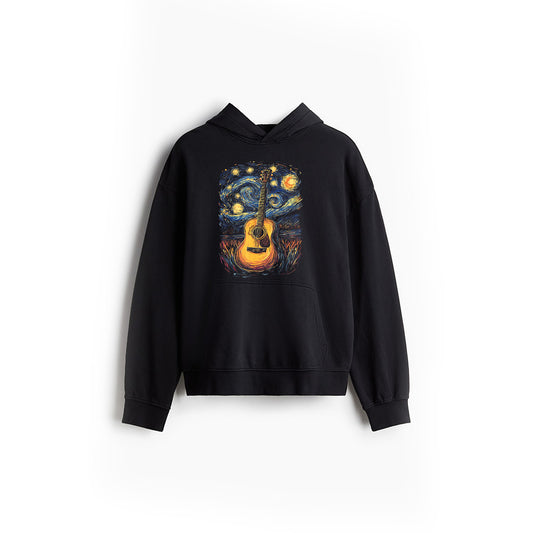 Starry Night Inspired Acoustic Guitar Hoodie