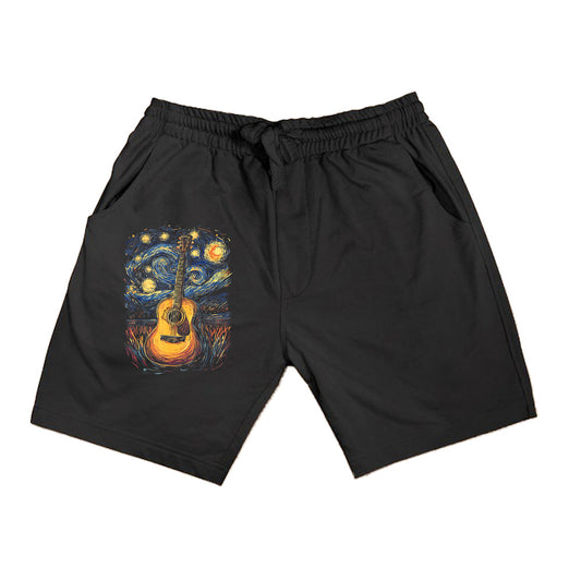 Starry Night Inspired Acoustic Guitar Shorts